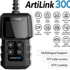 TOPDON ArtiLink 300 OBD2 Alat za skeniranje Čitač kodova automobila