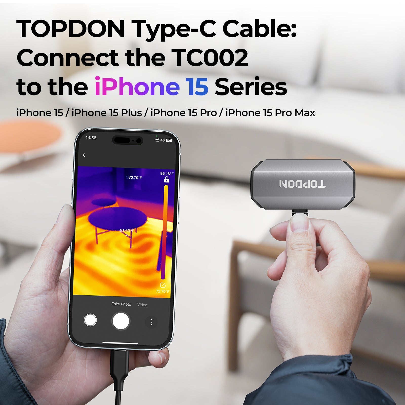 TOPDON Type-C Cable for TC002 Car Diag