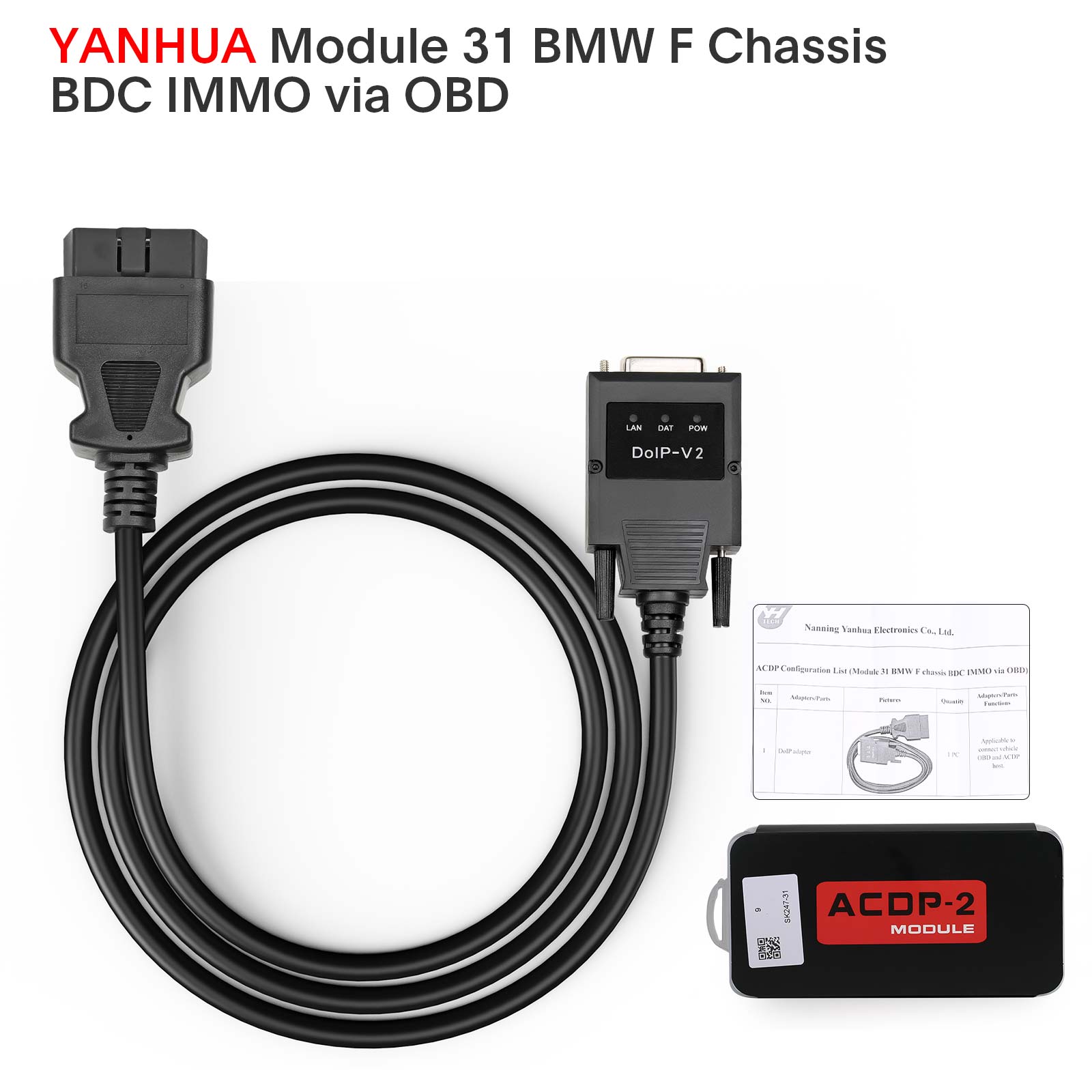 Yanhua ACDP modul 31 - BMW F BDC OBD / DoIP